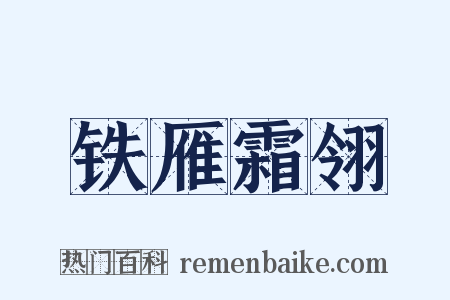 铁雁霜翎是什么意思的图片